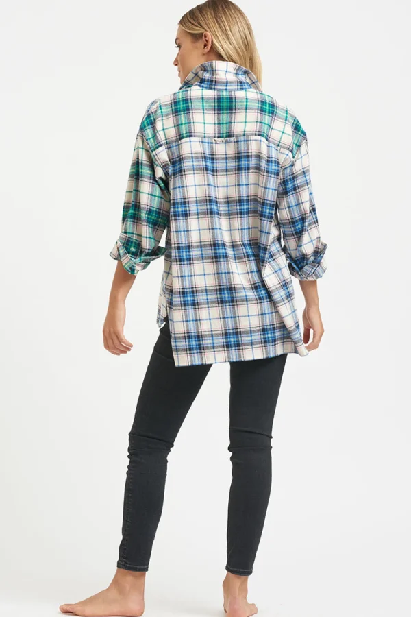 Shirty The Classic Flannel Shirt - Blue Green Combo