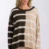 Talamaya Hinterland Stripe Pullover - Sable Combo