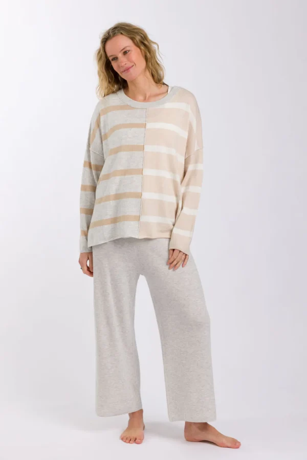 Talamaya Hinterland Stripe Pullover - Sawdust