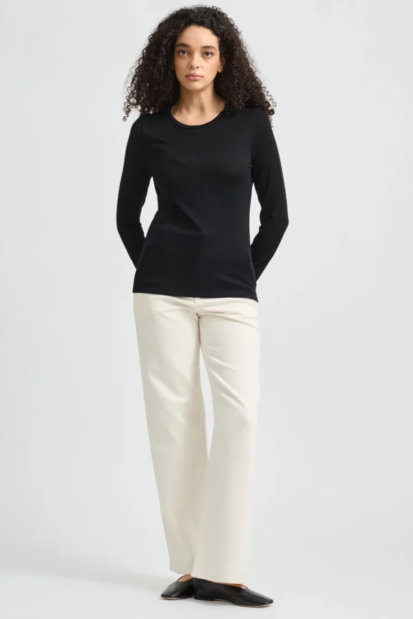 Toorallie Crew Merino Tee - Black
