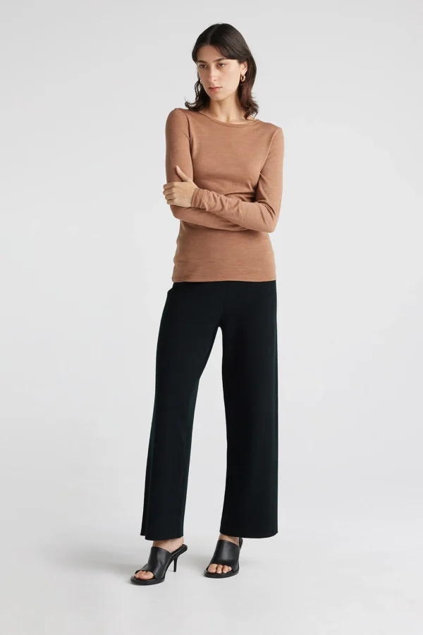 Toorallie Crew Merino Tee - Sand Dune
