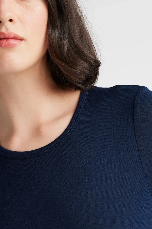Toorallie Crew Merino Tee - Navy
