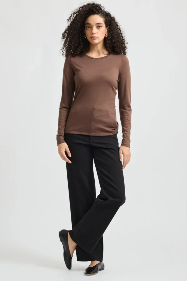 Toorallie Crew Merino Tee - Espresso