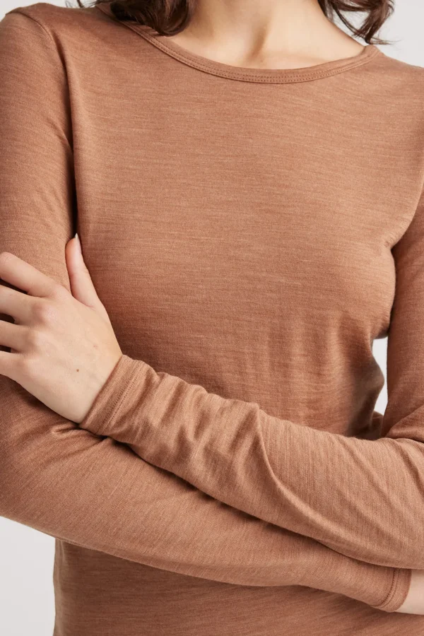 Toorallie Crew Merino Tee - Sand Dune
