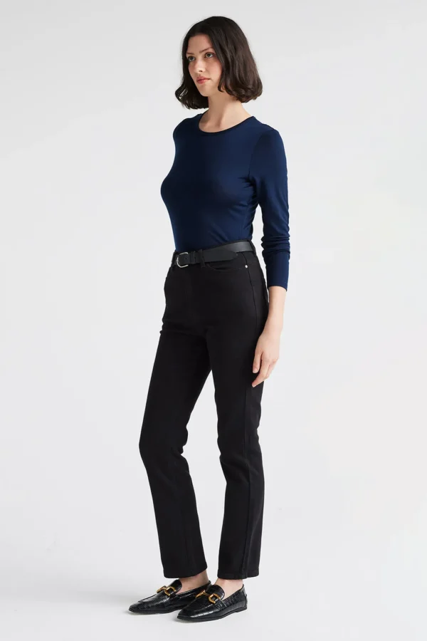 Toorallie Crew Merino Tee - Navy