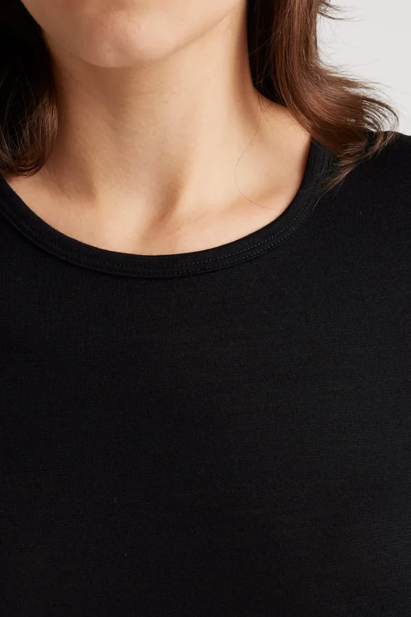 Toorallie Crew Merino Tee - Black