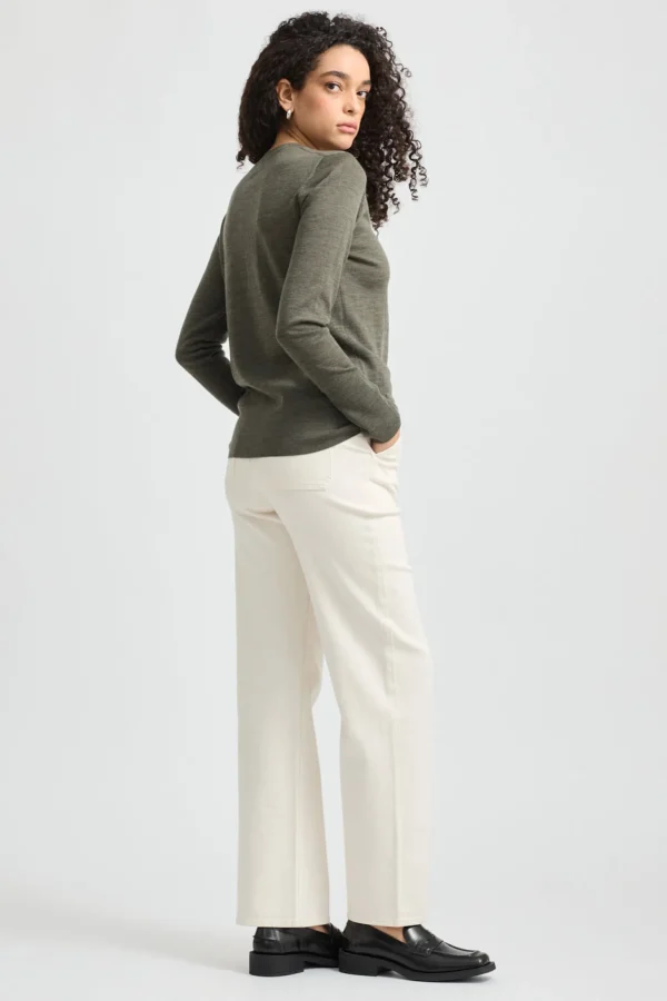 Toorallie Fine Merino Crew - Bay Leaf