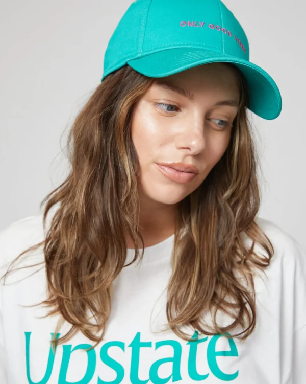 Upstate Side Line Cap- Galactic Good Vibes Green