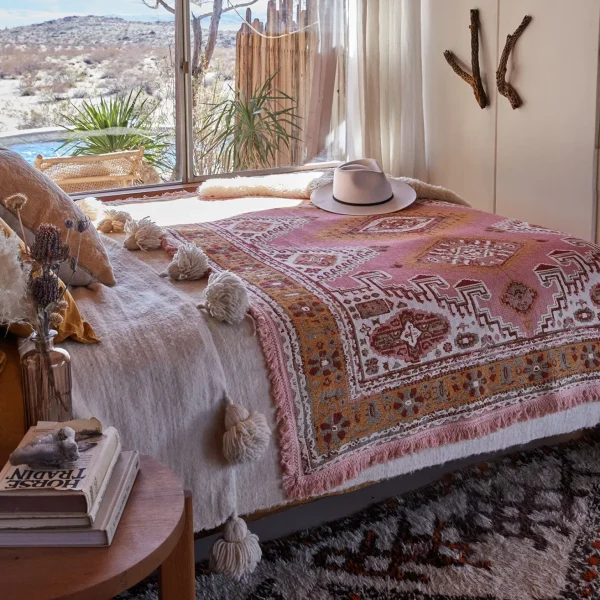 Wandering Folk Desert Throw - Pink Sands