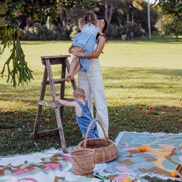 Wandering Folk Woven Throw - Kaleid Sugar